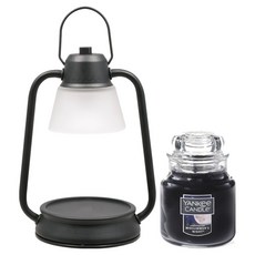 YANKee CANDLe 小瓶香氛蠟燭 + Beacon 迷你融蠟燈禮盒組, 黑色, 仲夏之夜