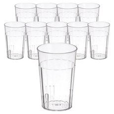 플라라 PC 원형 물컵 C25 240ml, 투명, 10개