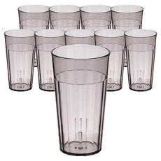 플라라 PC 원형 물컵 C38 370ml, 스모그, 10개
