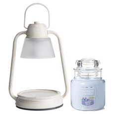 YANKee CANDLe 小蠟燭罐 + Beacon 迷你融蠟燈禮盒組, 香檳色, 海灘漫步