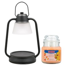 Haribo小罐蠟燭 + Beacon迷你融蠟燈禮盒, 黑色, 蜜桃天堂