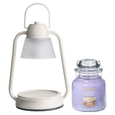 YANKee CANDLe 小瓶裝 + Beacon 迷你融蠟燈禮盒, 香檳色, 檸檬薰衣草