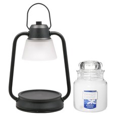 YANKee CANDLe 小瓶香氛蠟燭 + Beacon 迷你融蠟燈禮盒組, 黑色, 午夜茉莉