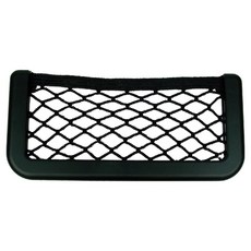 車的背包 小物收納手機網袋 鎖付 + 黏貼 加大款, 黑色, 1個