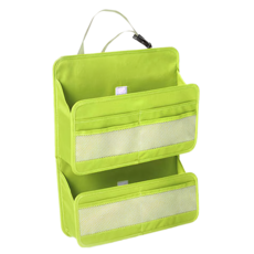 E.City 掛式車用多功能椅背雙層收納袋, 1個, 綠色