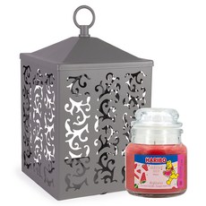 Haribo 小罐蠟燭 + Cottage 迷你融蠟燈禮盒組, 灰色, 綜合哈密瓜