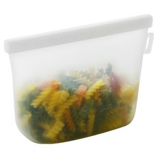 lilive 더블락 실리콘 지퍼백 화이트, 1L, 1개입, 1개