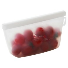 LILIVE 雙層鎖矽膠保鮮袋 白色, 500ml, 1個