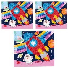 minhwashop 紙質立體馬賽克裝飾套組 宇宙 UDOPP0581, 3套, 混合顏色