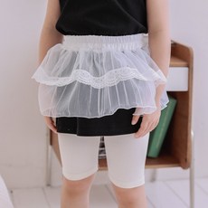 Kikimora 女童涼感透氣歐根紗層次短裙