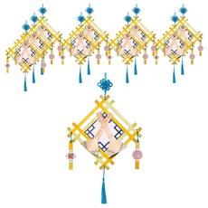 minhwashop 傳統紙福笊籬製作套組 五色福笊籬 TDPPP0781, 混色, 10套