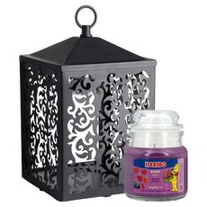 Haribo 小罐蠟燭 綜合莓果 + Cottage 迷你融蠟燈禮盒, 黑色