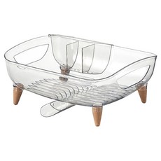 Libreka 簡約風格瀝水碗盤架, 1個, 透明, 1層