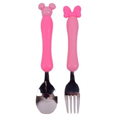 LiLFANT 迷你麵條吉祥物湯匙叉子組, 1套, 湯匙 + 叉子, 混合色