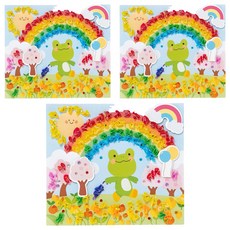 minhwashop 紙製立體馬賽克裝飾套組 春季 UDOPP0583, 3套, 混合顏色