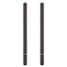 Akako 超細相容款單面觸控筆, 2個, 黑色