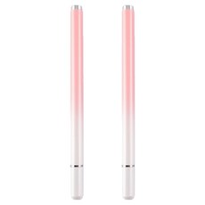 Akako 超細相容款單面觸控筆, 2個, 白粉色