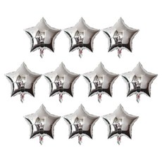 코히모 별모양 은박 파티 풍선 45cm 5W0398, 10개, 실버