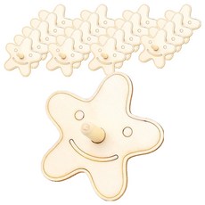 민화샵 나무팽이 만들기 세트 별님 UDOWD0037, 혼합색상, 20세트