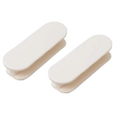 Greenuer 免鑽孔簡易黏貼滑動傢俱把手, 2個, 象牙白
