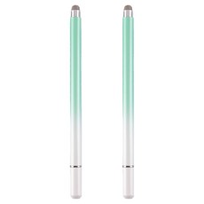 Akako 超細雙面相容觸控筆, 2個, 白綠色