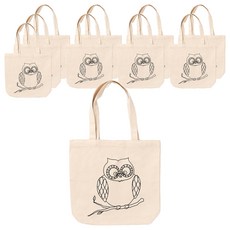 민화샵 에코백 만들기 부엉이 UDPFB0015, 10세트, 혼합색상
