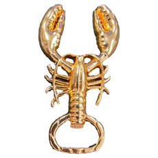 龍蝦造型金屬開瓶器, 1個, 金色