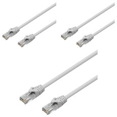 랜스타 CAT.6 UTP DIRECT 1Gbps 랜케이블, GREY, 3개, 2m GREY, 3개, 2m