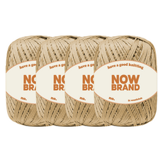 WoolClub NOWBRAND 高級人造絲編織線 80g, 108 米金色, 4個