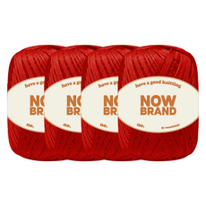 울클럽 NOWBRAND 고급 인견사 뜨개실 80g, 123 레드, 4개