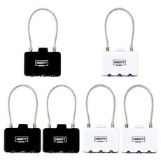 misoro 3000 鋼絲鎖 黑色 3入 + 白色 3入 組 2038, 1套