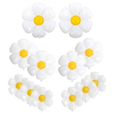 KHOHIMO 雛菊花朵派對氣球 大型2入 + 中型4入 + 小型6入 套組, 1套, 混合色