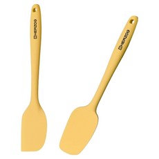 HERZOG PFANNEN Macht 嬰兒副食品矽膠料理工具組, 1套, 黃色, 刮刀 + 炒匙