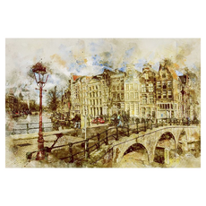 BM Design 可愛風景鑽石畫 40 x 30 cm, 1個,  01 建築  