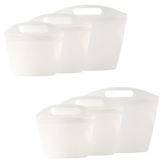 이지실리 矽膠提把手柄型夾鏈袋 500ml x 2p + 1L x 2p + 1.5L x 2p 套組, 1套, 白色