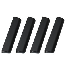 Minune 無需釘子免鑽孔抽屜衣櫃把手 12cm, 黑色, 4個