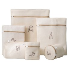 SallimTeriar 雙層洗衣袋6件組 (1組,米色)