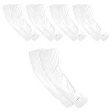 HANWOO 工業安全工作用 寬鬆冰絲材質 手背型涼感袖套 雙臂穿戴 5件組 FREE, 5套, 象牙白