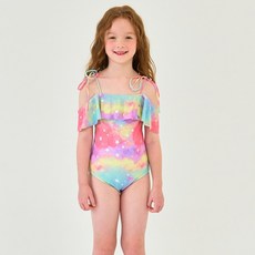 Le Motif 女童極光露肩泳裝
