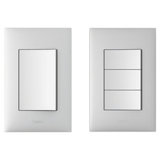 Legrand 羅格朗 阿佩拉 銀色 Simple 1開關 + 3開關 套組, 1套