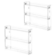 Gomjihome 免鑽孔收納架整理盒 2入, 3層, 透明