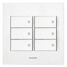 nano Art2 NANO電氣 SIMPLE 中6聯開關 室內裝潢壓克力配線裝置 白色, 1個