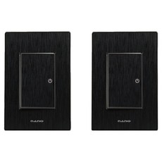 ART2 Nano Electric SIMPLE 1開3路開關 室內裝潢壓克力配線裝置 全黑色, 2個