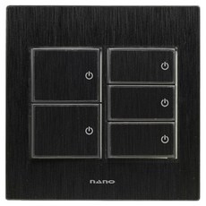 Art2 Nano電器 SIMPLE 中5開關 室內設計 壓克力配線裝置 全黑, 1個