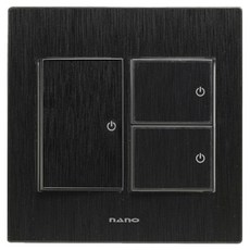 ART2 奈米電氣 SIMPLE 3開關 室內裝潢 壓克力配線器具 全黑色, 1個