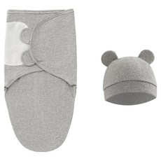 Starbean 幼兒用立體耳朵魔鬼氈包巾+帽子組 均碼