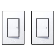 Art2 Nano Electric SIMPLE 1開3路開關 室內裝潢壓克力配線裝置 黑色, 2個