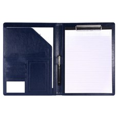 Toppia辦公用計算機簽核板文件夾, 1個, 皮革藍色