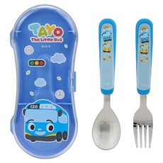 릴팡 타요 큐티 스푼포크케이스 세트, 혼합색상, 스푼 + 포크 + 케이스, 1세트