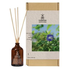 FARMHOM 室內香氛擴香瓶 蝶豆花, 棕色, 1個, 100ml